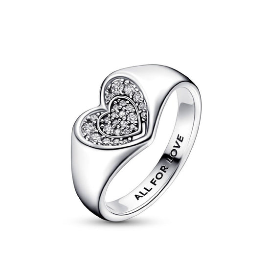 Anello Cuore Pavé Sigillo 192491C01-3