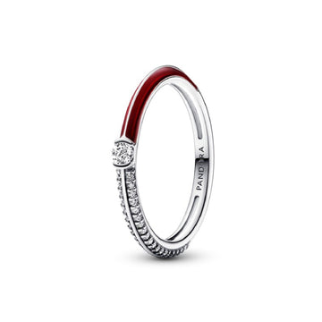 Anello Pietre Luminose & Smalto Rosso Pandora ME 192528C01-1