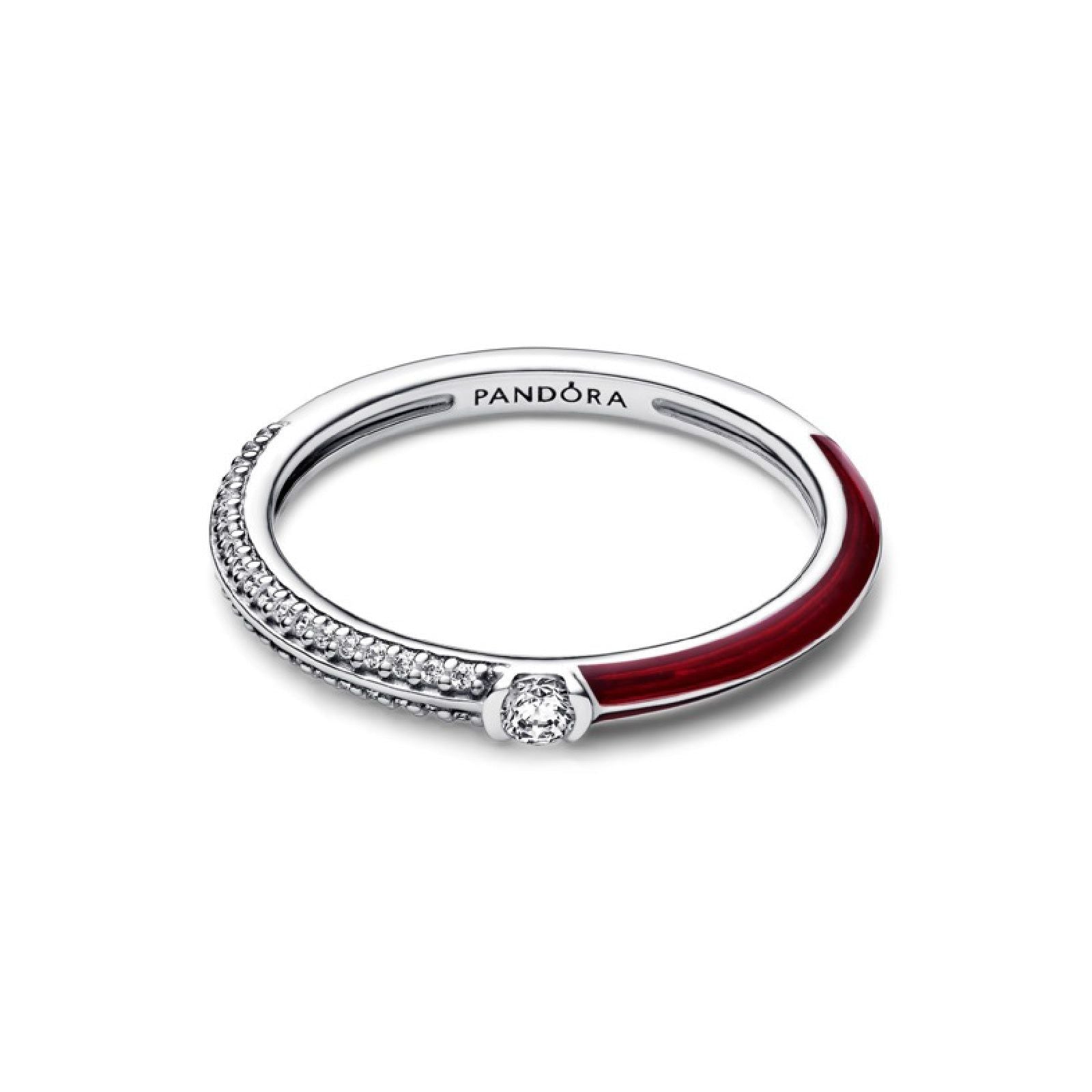 Anello Pietre Luminose & Smalto Rosso Pandora ME 192528C01-2