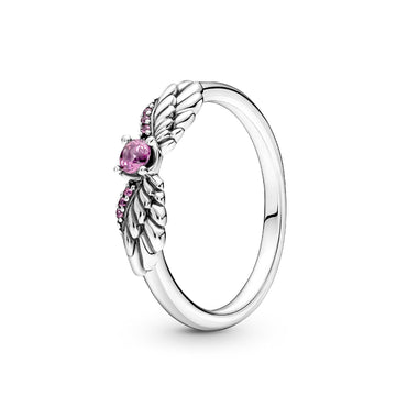 Anello Ali d’angelo con Pietra Rosa 198500C02-1