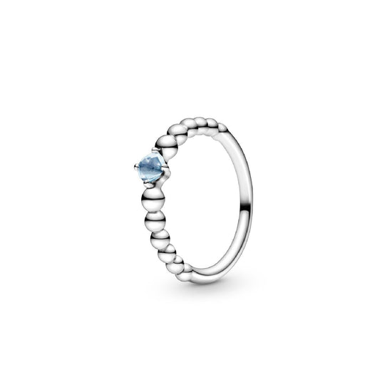 Anello azzurro acqua decorato con sfere 198867C01-1