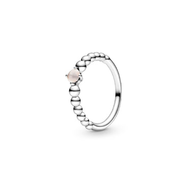 Anello rosa cipria decorato con sfere 198867C06-1