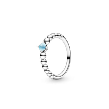 Anello azzurro cielo decorato con sfere 198867C07-1