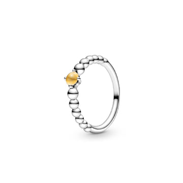 Anello color miele decorato con sfere 198867C11-1