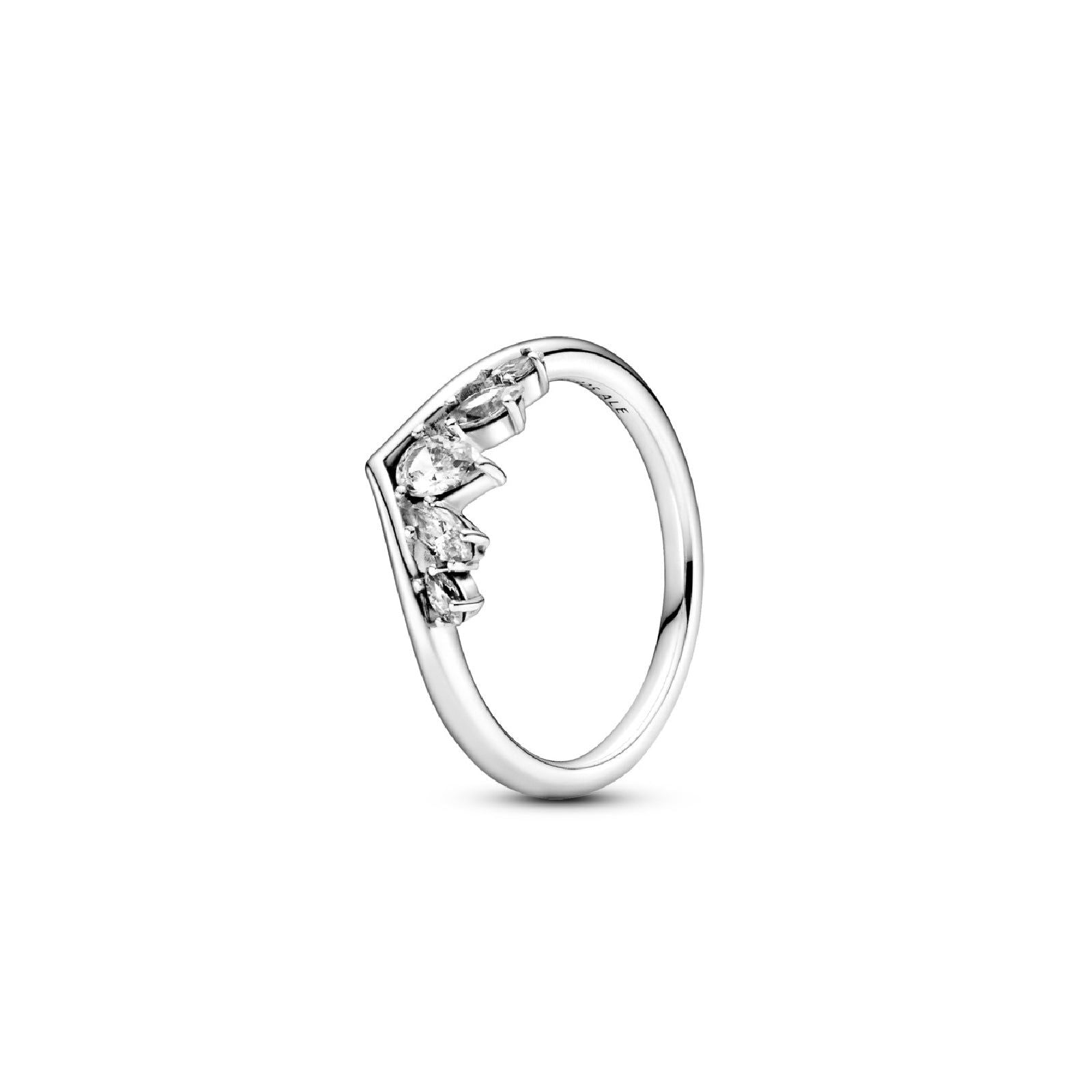 Anello chevron scintillante con pietre con taglio a goccia e Marquise 199109C01-1