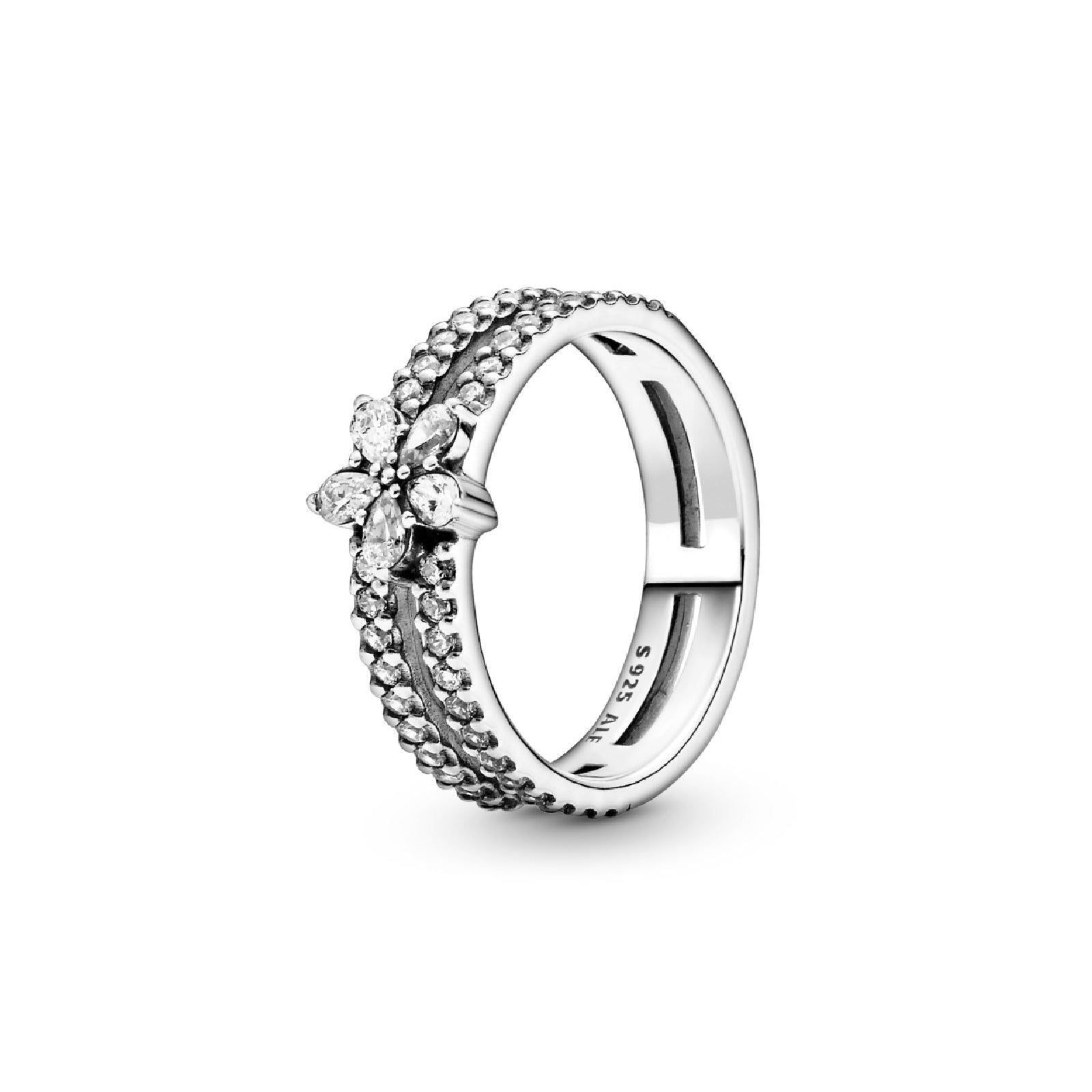 Anello doppio Fiocco di neve scintillante 199236C01-1