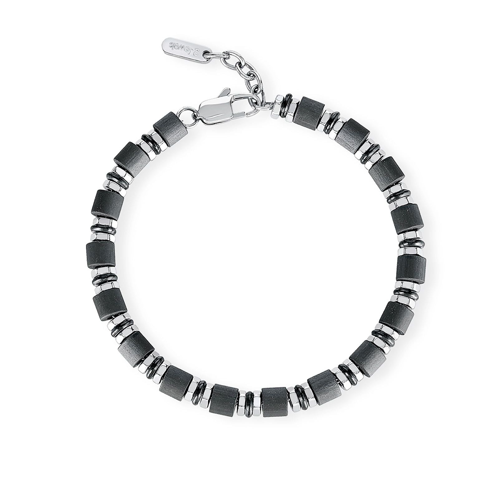 Bracciale 2Jewels Black Fiber da uomo 231931-1