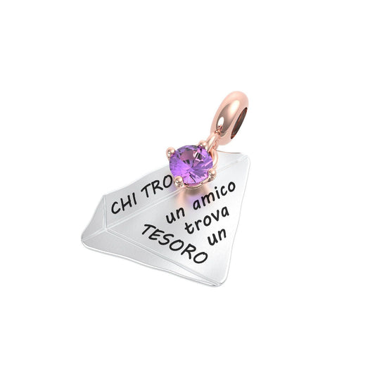 Charm Rerum Gioielli Amicizia-Ametista da donna 25018M-1