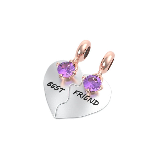 Set 2 Charms Rerum Gioielli Amicizia-Ametista da donna 25031-1
