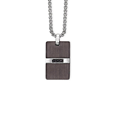 Collana 2Jewels Black Fiber da uomo 251628-1
