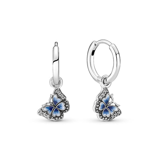 Orecchini Cerchi Farfalla Blu 290778C01-1