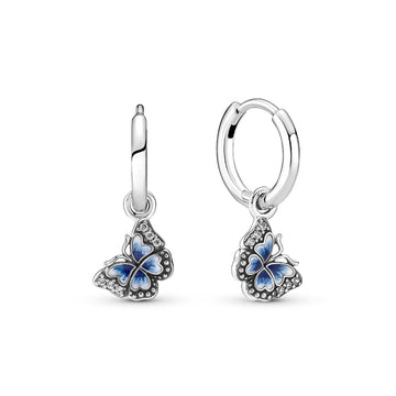Orecchini Cerchi Farfalla Blu 290778C01-1
