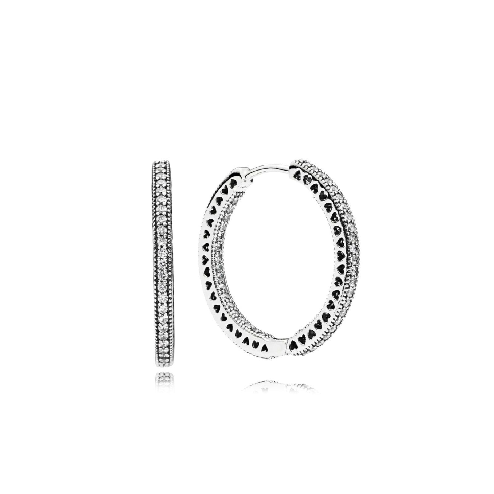 Orecchini a cerchio Cuori scintillanti 296319CZ-1