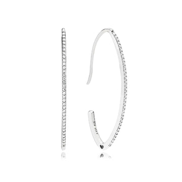 Orecchini a cerchio ovali scintillanti 297691CZ-1