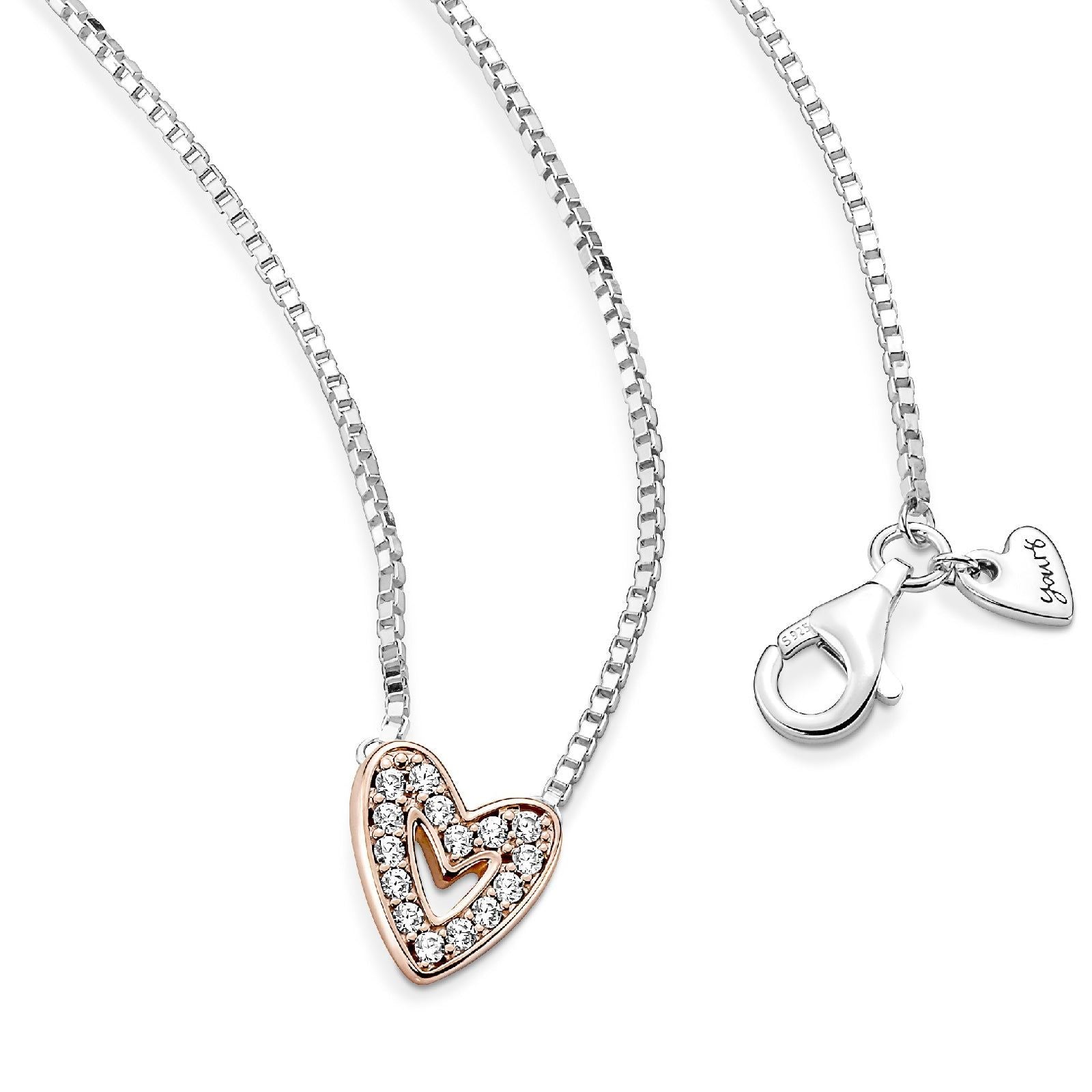 Collana Cuore Asimmetrico 380089C01-45-3
