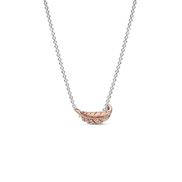 Collier bicolore Piuma Curva Fluttuante 382575C01-45-1