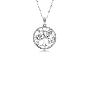 Collana Albero della famiglia scintillante 390384CZ-80-1