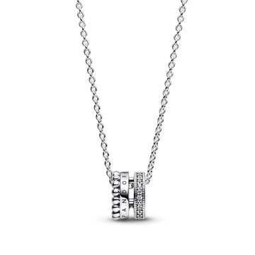 Collana con Logo, Pavé e Sfere 392311C01-1