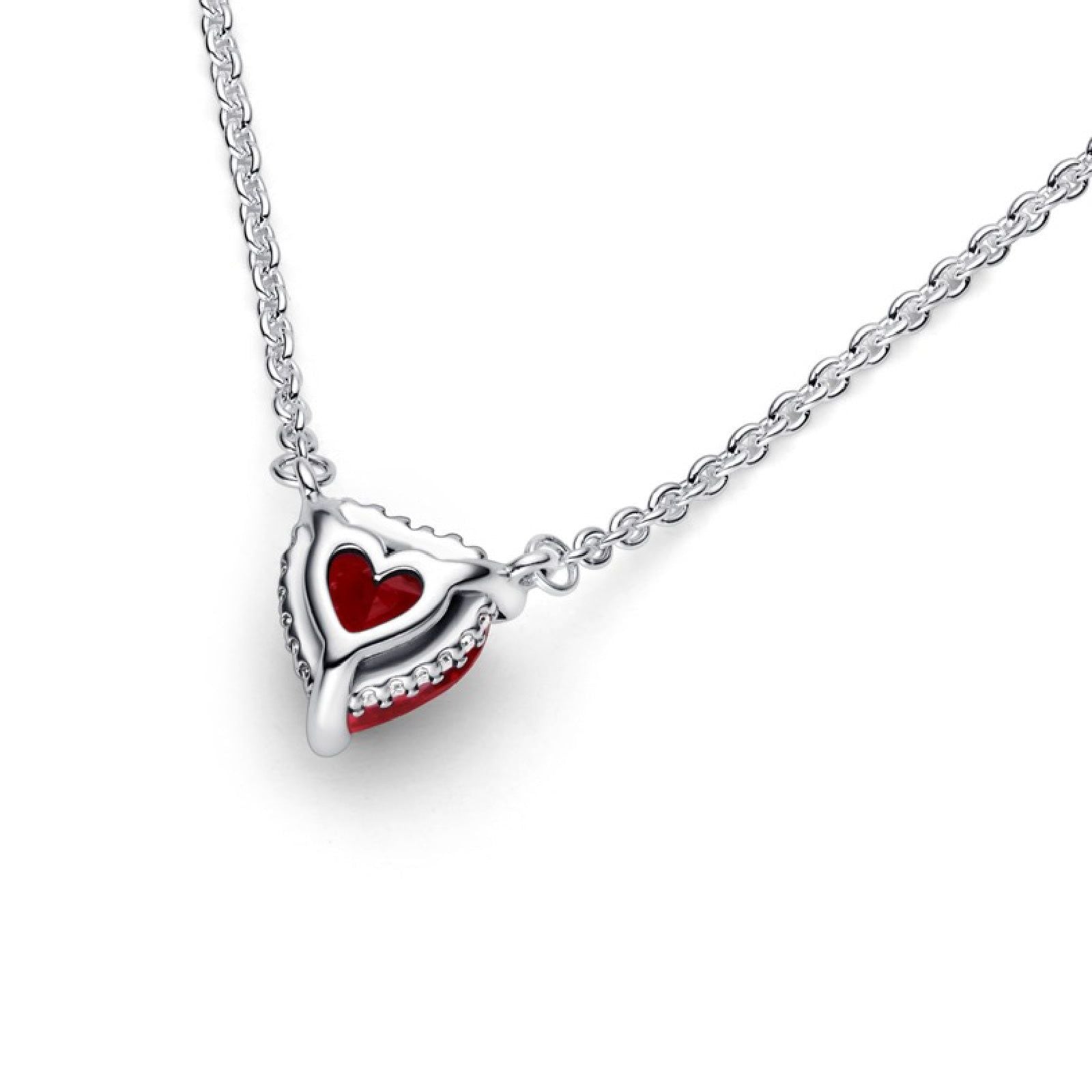 Collana Del Cuore E Vesto Rosso Dal Raso Fotografia Stock - Immagine - Foto 3