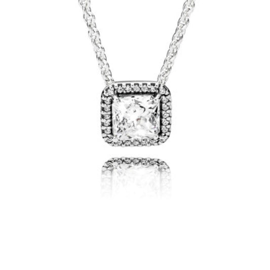 Collana con Punto Luce quadrato scintillante 396241CZ-45-1