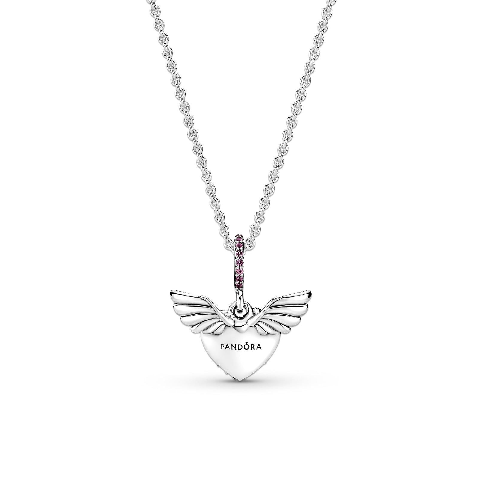 Collana Cuori Rosa con Ali 398505C02-45-2