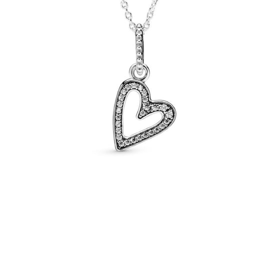 Collana con pendente cuore scintillante 398688C01-50-1