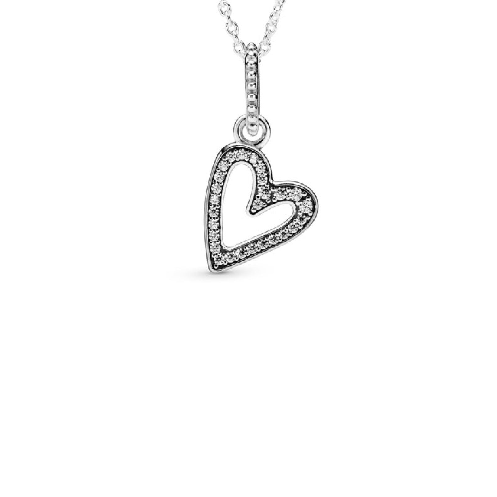 Collana con pendente cuore scintillante 398688C01-50-1
