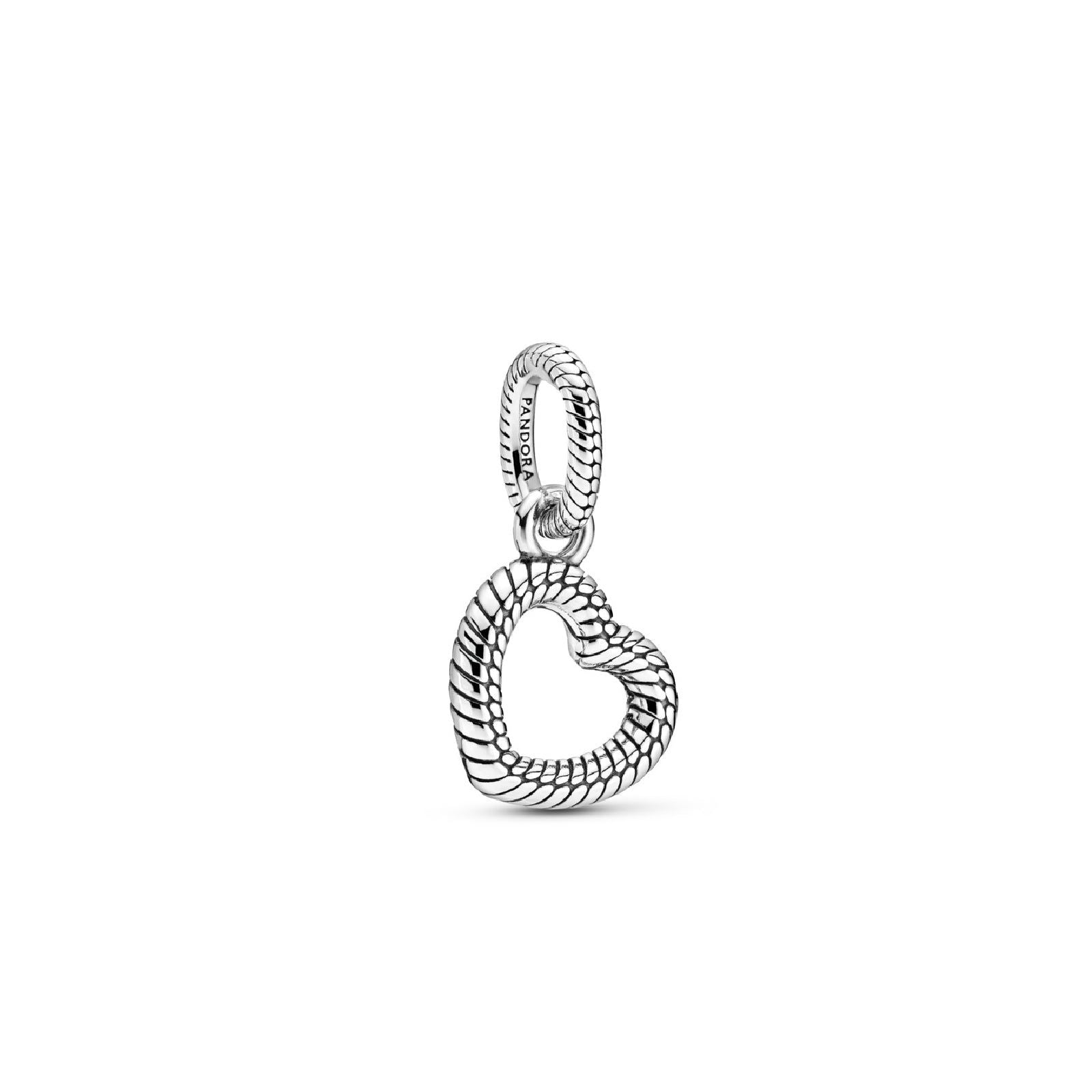 Pendente a cuore aperto con maglia snake 399094C00-1