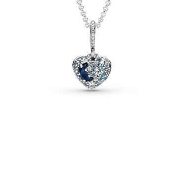 Collana con Cuore, Stelle e Luna Blu scintillanti 399232C01-50-1