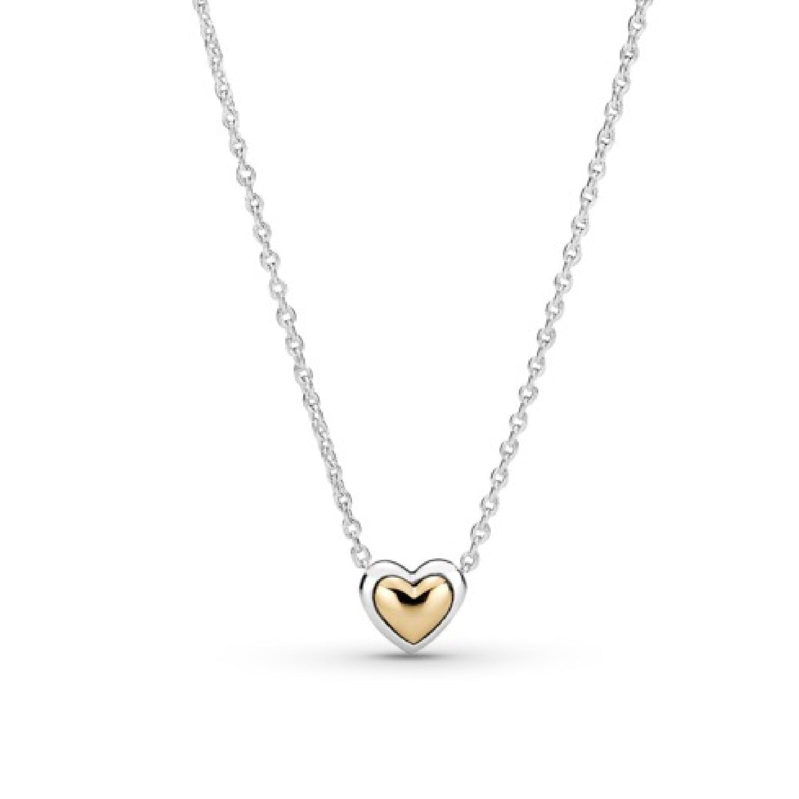 Collier con cuore dorato a cupola 399399C00-45-1