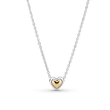 Collier con cuore dorato a cupola 399399C00-45-1