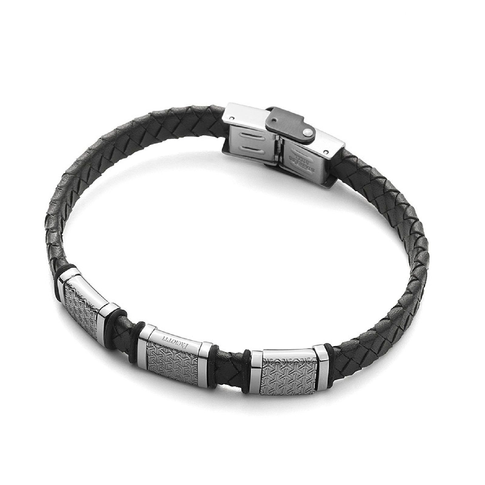 Bracciale 4US Cesare Paciotti White Pattern da uomo 4UBR2721-1