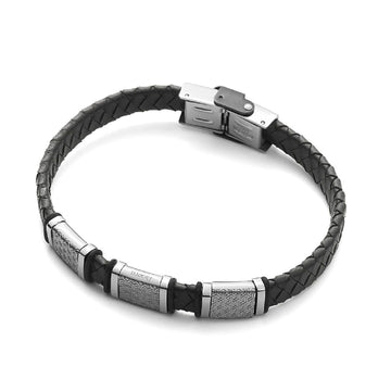 Bracciale 4US Cesare Paciotti White Pattern da uomo 4UBR2721-1