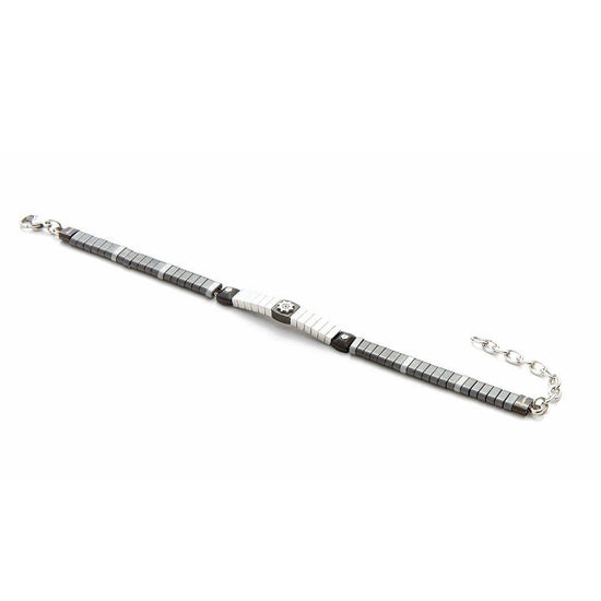 Bracciale 4US Cesare Paciotti Hematite da uomo 4UBR3546-1
