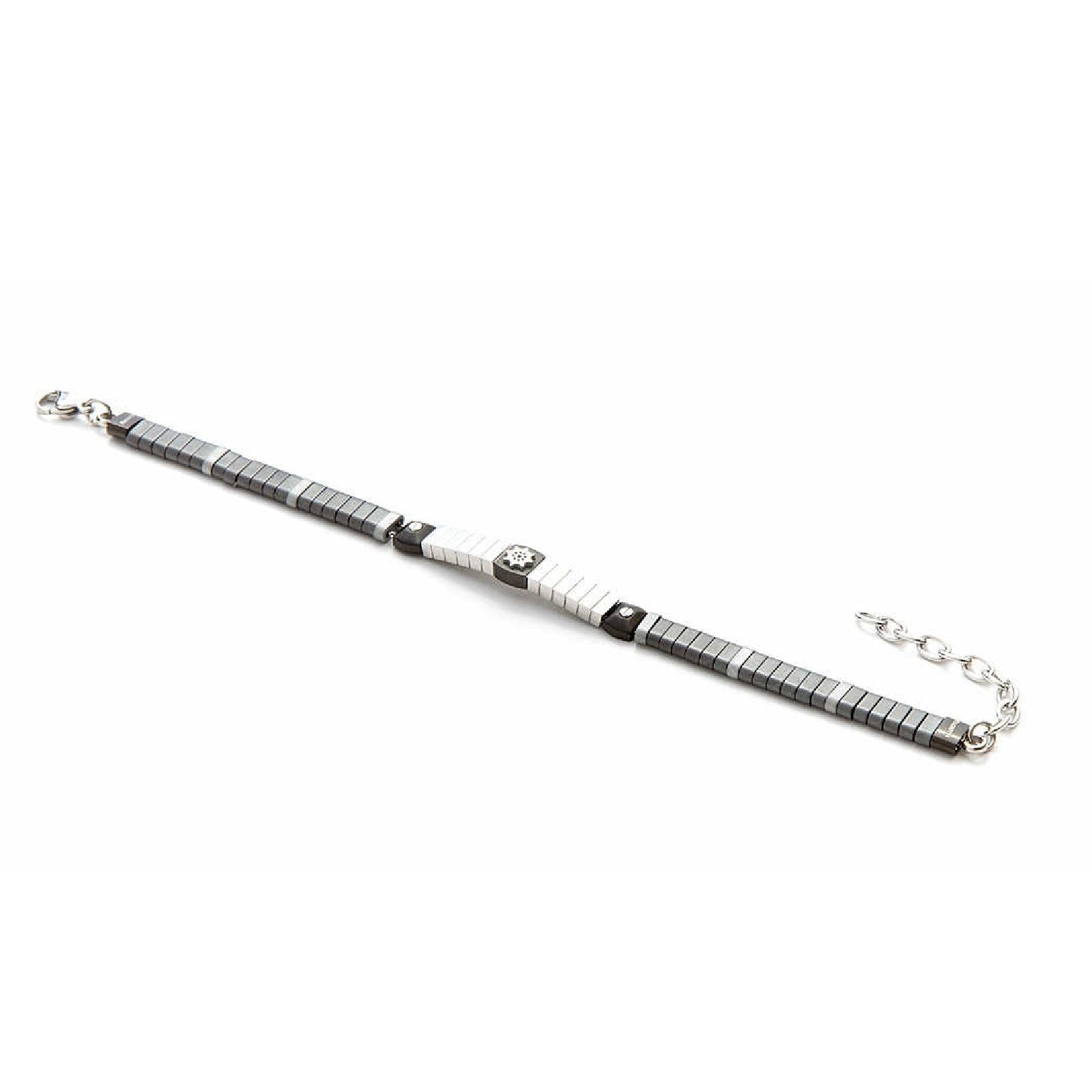 Bracciale 4US Cesare Paciotti Hematite da uomo 4UBR3546-1