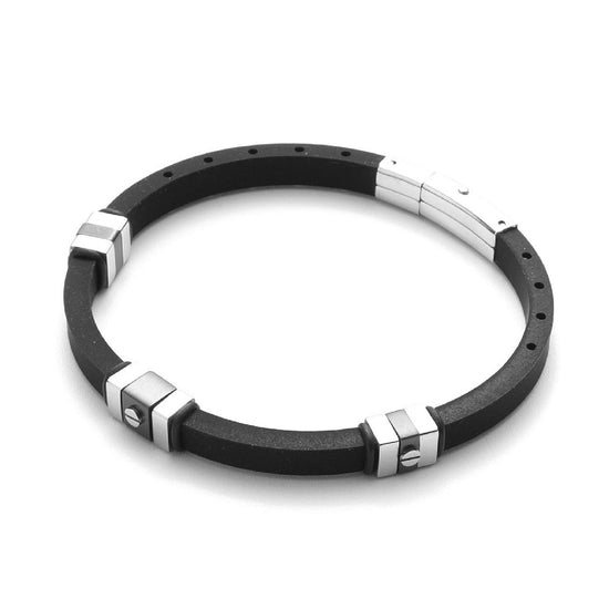 Bracciale 4US Cesare Paciotti Black Rubber da uomo 4UBR3574-1
