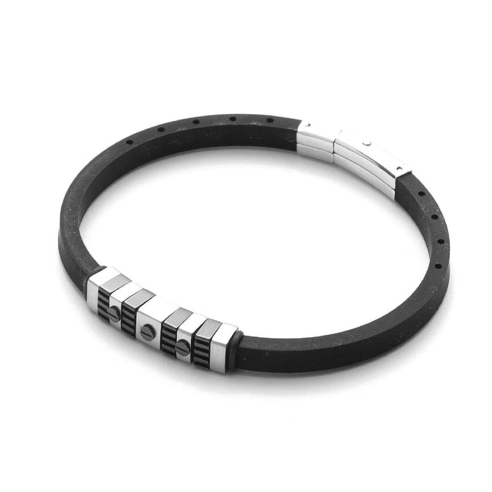 Bracciale 4US Cesare Paciotti Black Rubber da uomo 4UBR3578-1