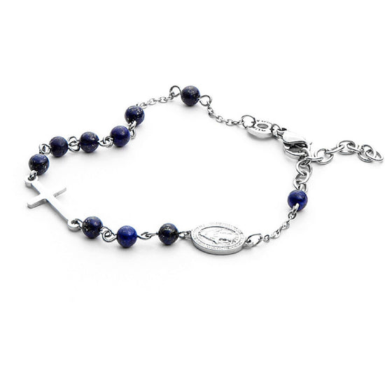 Bracciale 4US Cesare Paciotti Blue Rosary da uomo 4UBR3752-1