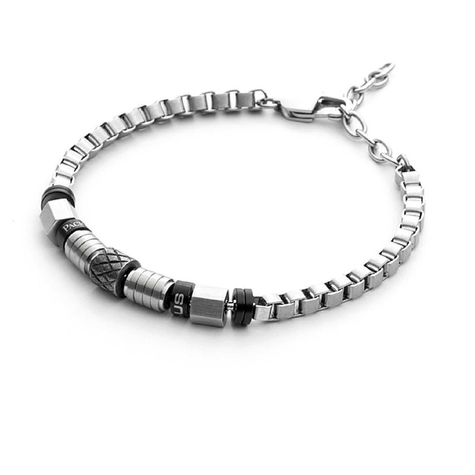 Bracciale 4US Cesare Paciotti Bicolor Grid da uomo 4UBR3785-1