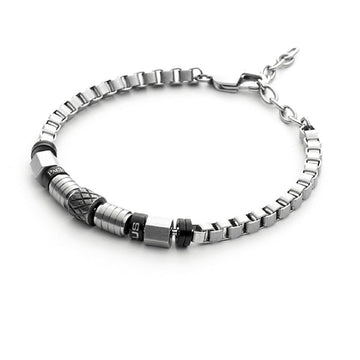 Bracciale 4US Cesare Paciotti Bicolor Grid da uomo 4UBR3785-1