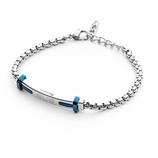 Bracciale 4US Cesare Paciotti Blue Plate da uomo 4UBR3799-1