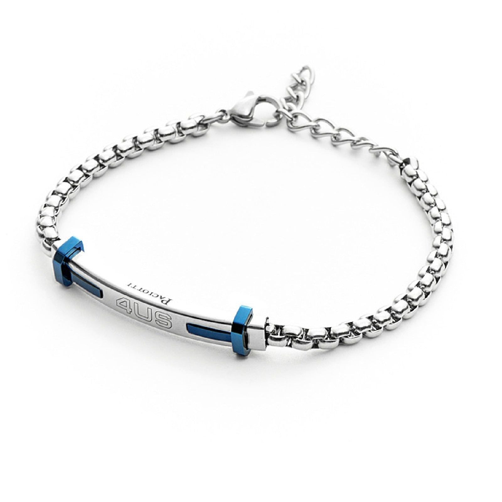 Bracciale 4US Cesare Paciotti Blue Plate da uomo 4UBR3799-1