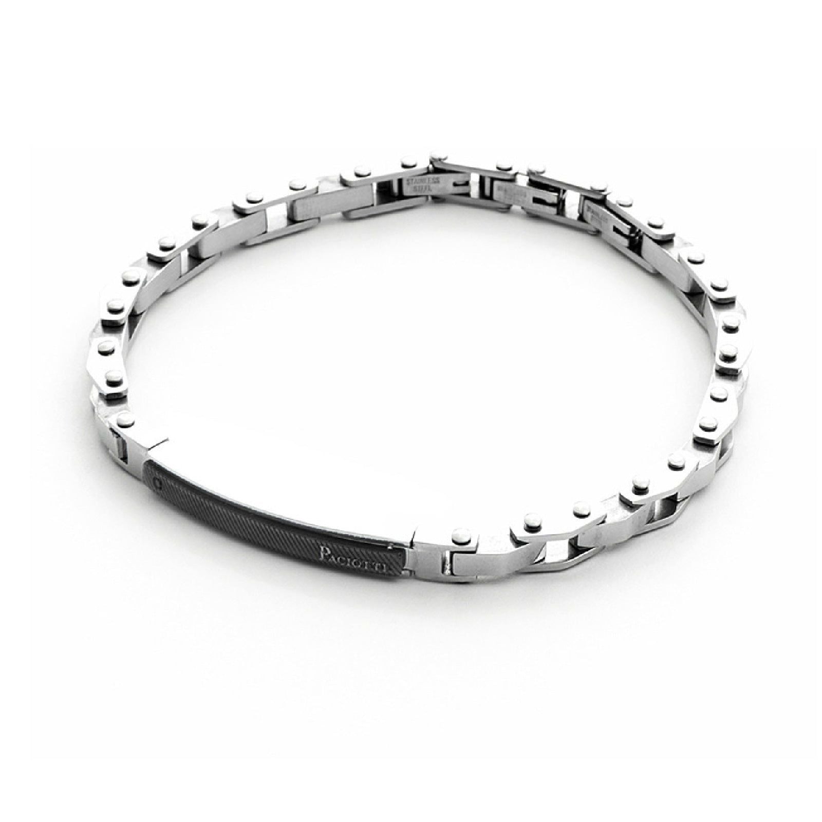 Bracciale 4US Cesare Paciotti Black Central Texture da uomo 4UBR3829-1