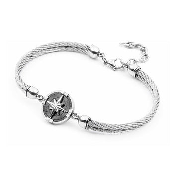 Bracciale 4US Cesare Paciotti Rosa Dei Venti da uomo 4UBR4074-1