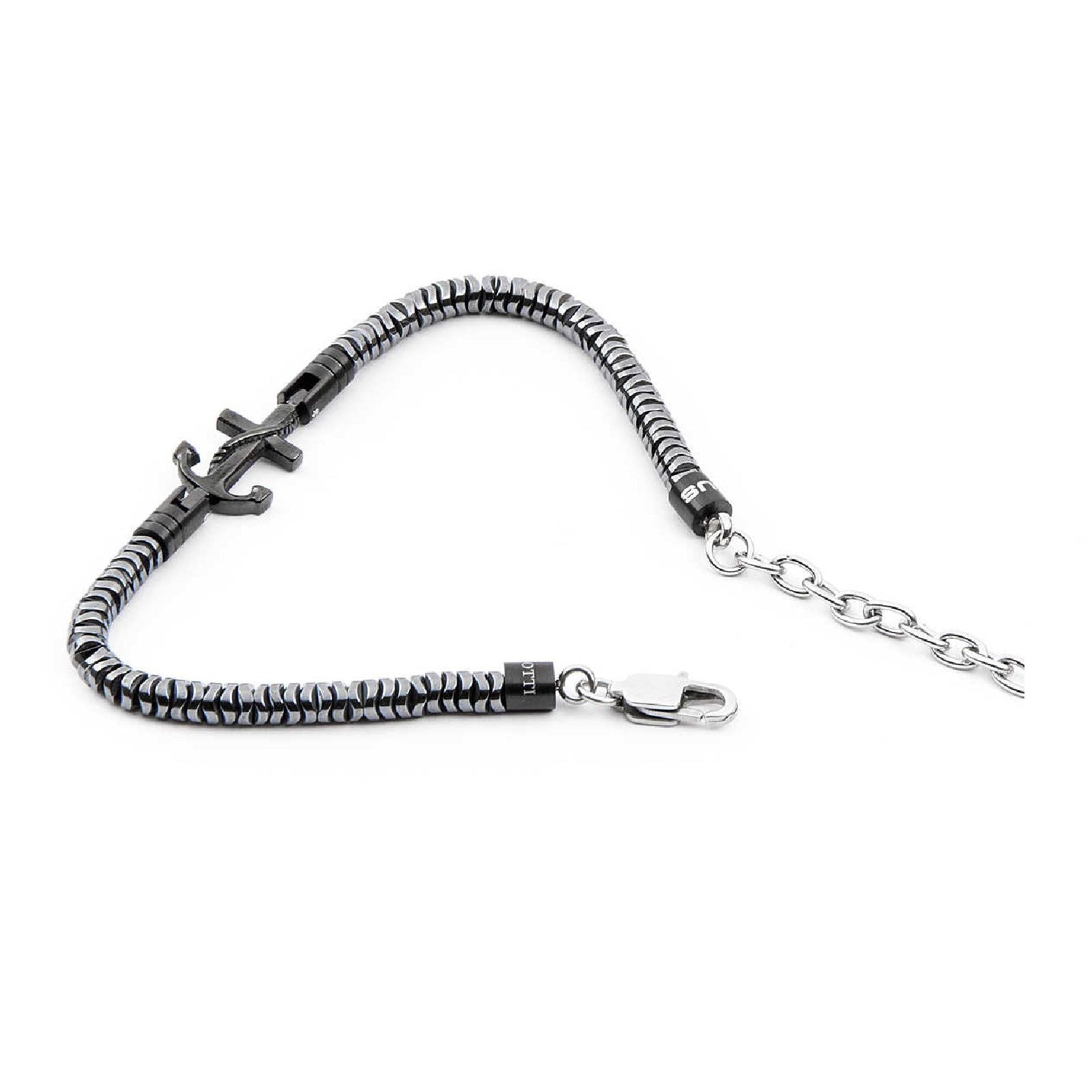 Bracciale 4US Cesare Paciotti Hematite da uomo 4UBR4117-1
