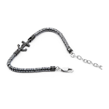 Bracciale 4US Cesare Paciotti Hematite da uomo 4UBR4117-1
