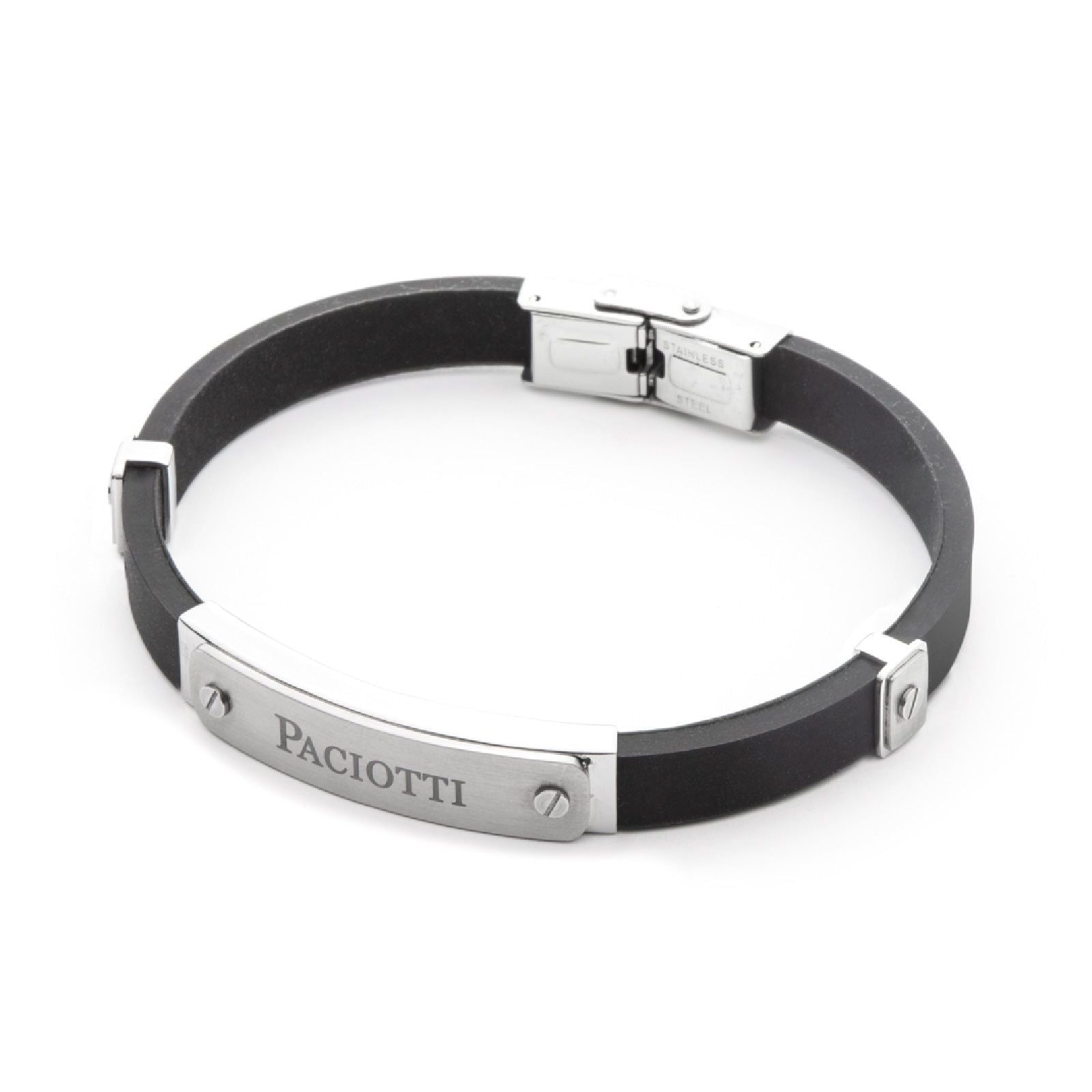 Bracciale 4US Cesare Paciotti Black Rubber da uomo 4UBR4540-1