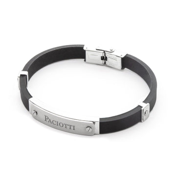 Bracciale 4US Cesare Paciotti Black Rubber da uomo 4UBR4540-1