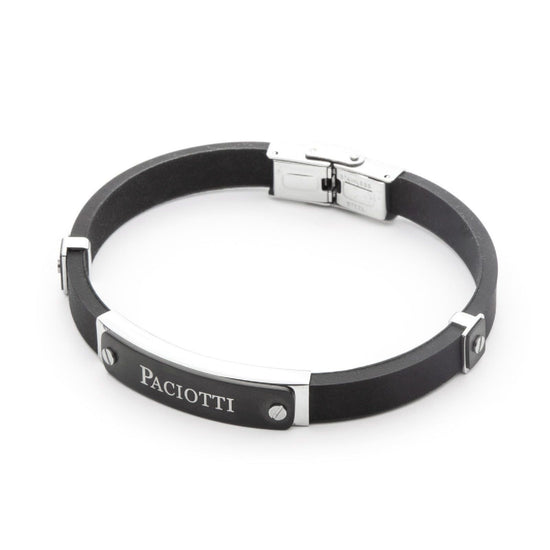 Bracciale 4US Cesare Paciotti Black Rubber da uomo 4UBR4541-1