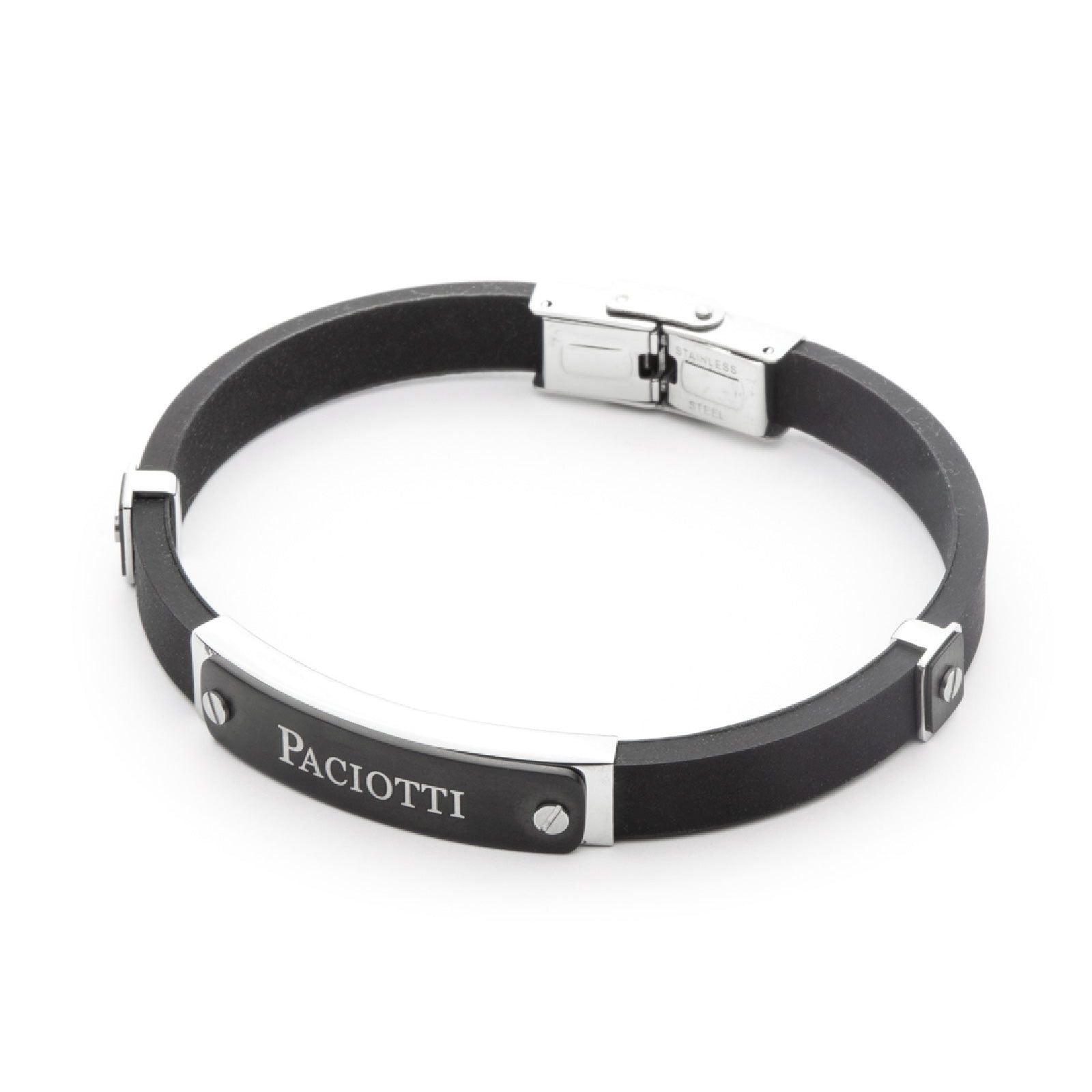 Bracciale 4US Cesare Paciotti Black Rubber da uomo 4UBR4541-1